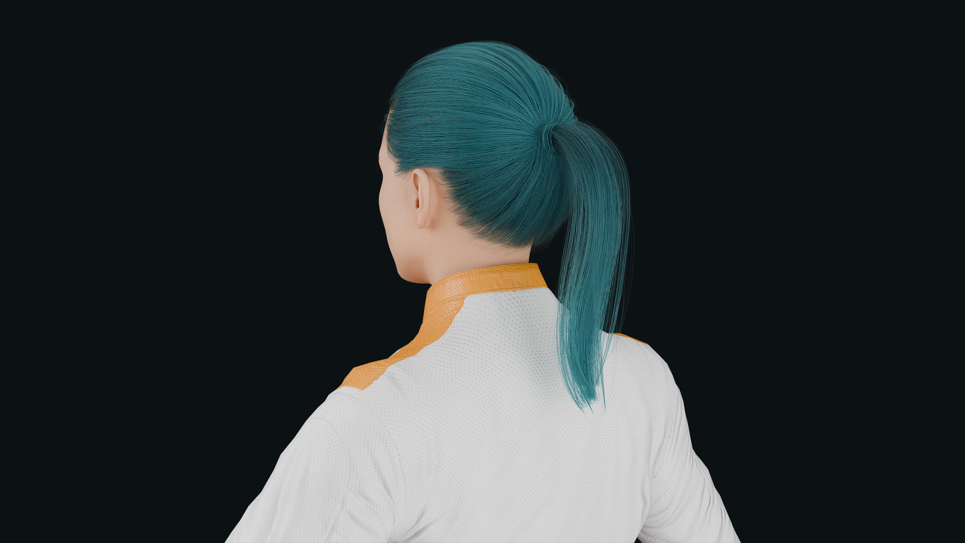 Realistic Sci-Fi Fully Rigged Girl Low-poly 3D model_3