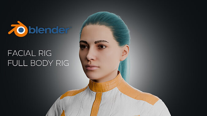 Realistic Sci-Fi Fully Rigged Girl Low-poly 3D model