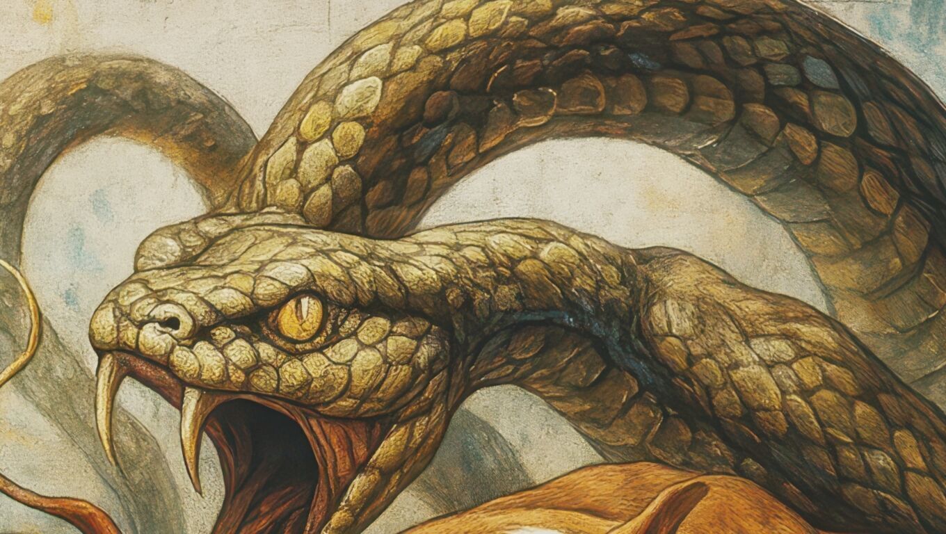 16K Base Color Texture Dog and Serpent Mural Ultra HD  Texture_8