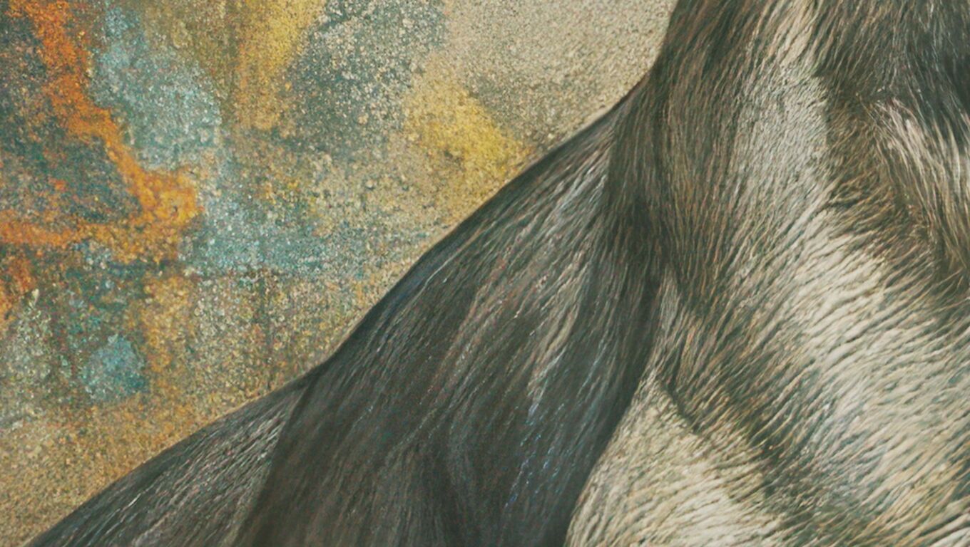 16K Base Color Texture Dog and Serpent Mural Ultra HD  Texture_16