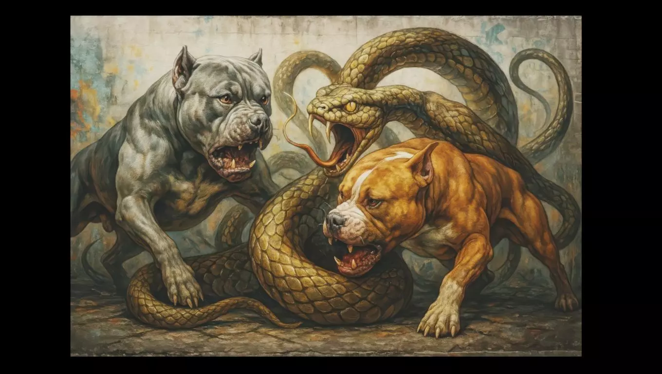 16K Base Color Texture Dog and Serpent Mural Ultra HD  Texture_0