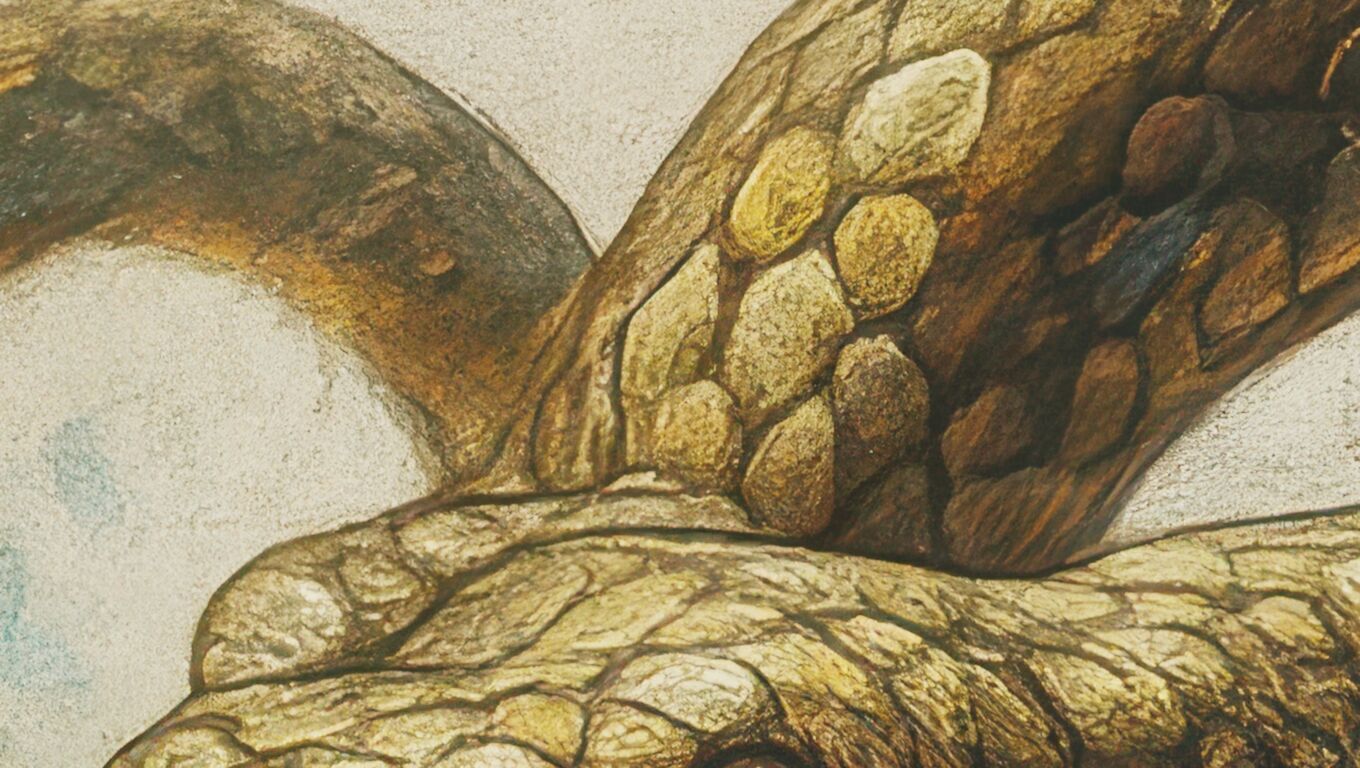 16K Base Color Texture Dog and Serpent Mural Ultra HD  Texture_17