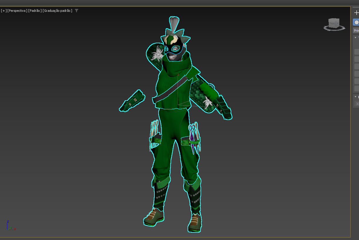 Venoma Ninja Game Ready Stylized Assassin Snake Inspired Sci Fi Low-poly 3D model_9