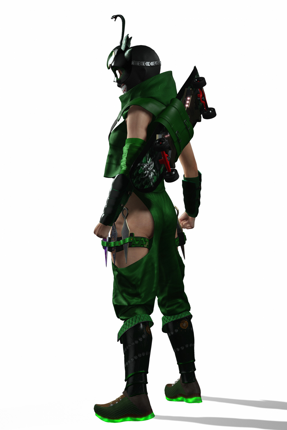 Venoma Ninja Game Ready Stylized Assassin Snake Inspired Sci Fi Low-poly 3D model_20