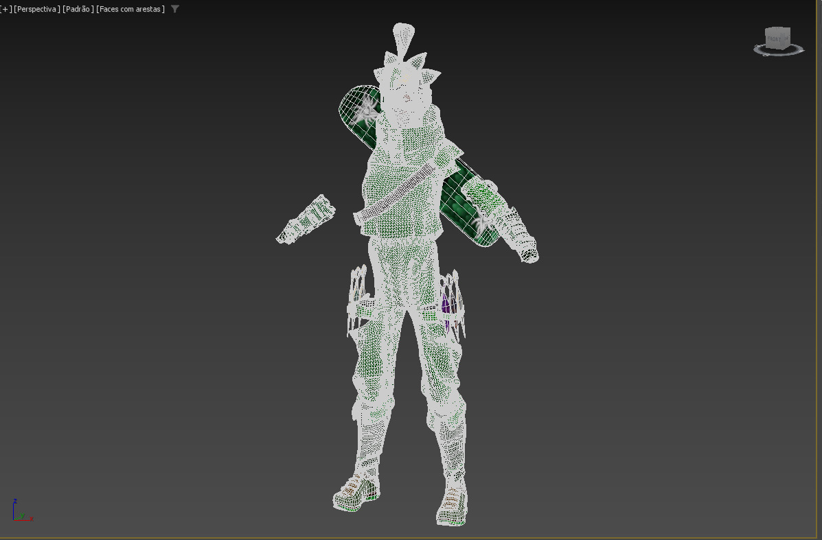 Venoma Ninja Game Ready Stylized Assassin Snake Inspired Sci Fi Low-poly 3D model_10