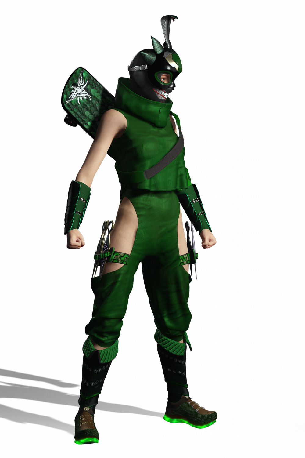 Venoma Ninja Game Ready Stylized Assassin Snake Inspired Sci Fi Low-poly 3D model_18