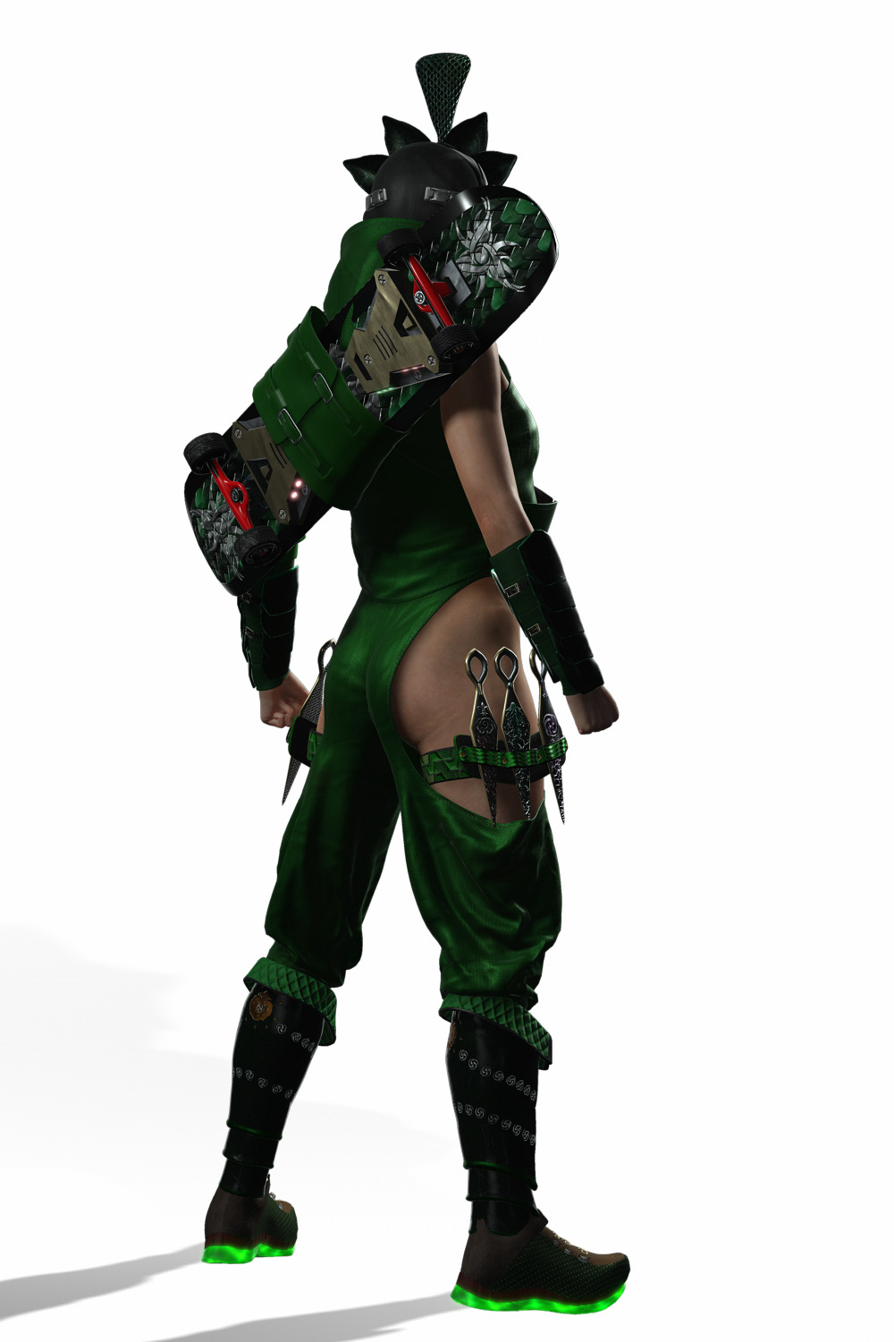 Venoma Ninja Game Ready Stylized Assassin Snake Inspired Sci Fi Low-poly 3D model_21