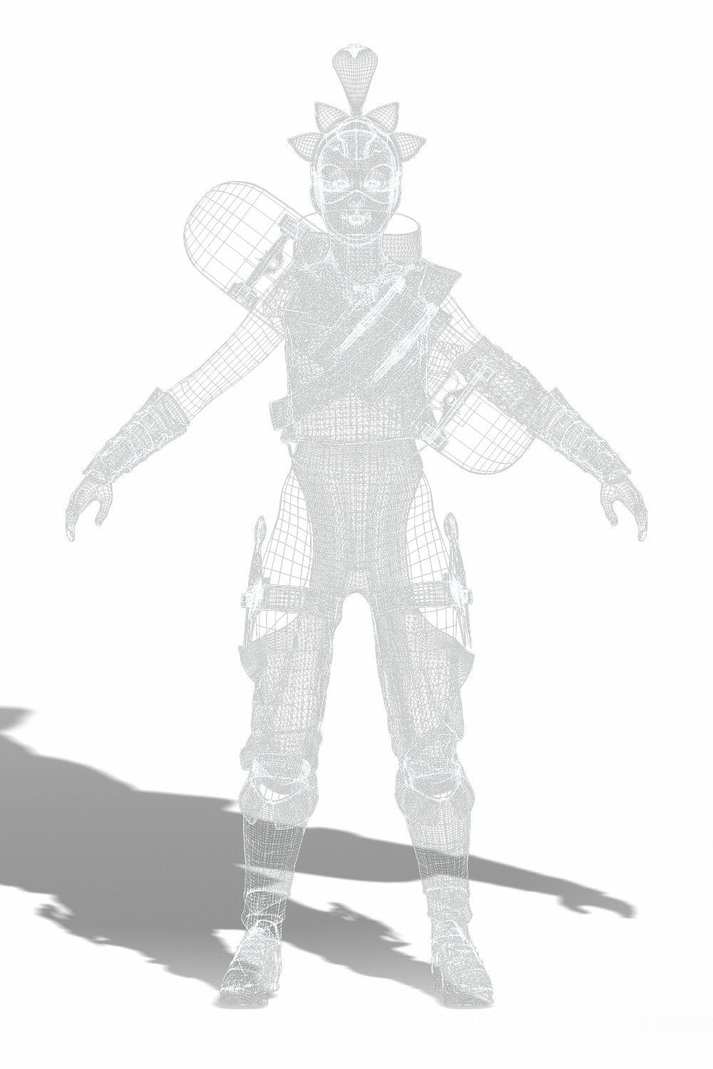 Venoma Ninja Game Ready Stylized Assassin Snake Inspired Sci Fi Low-poly 3D model_28