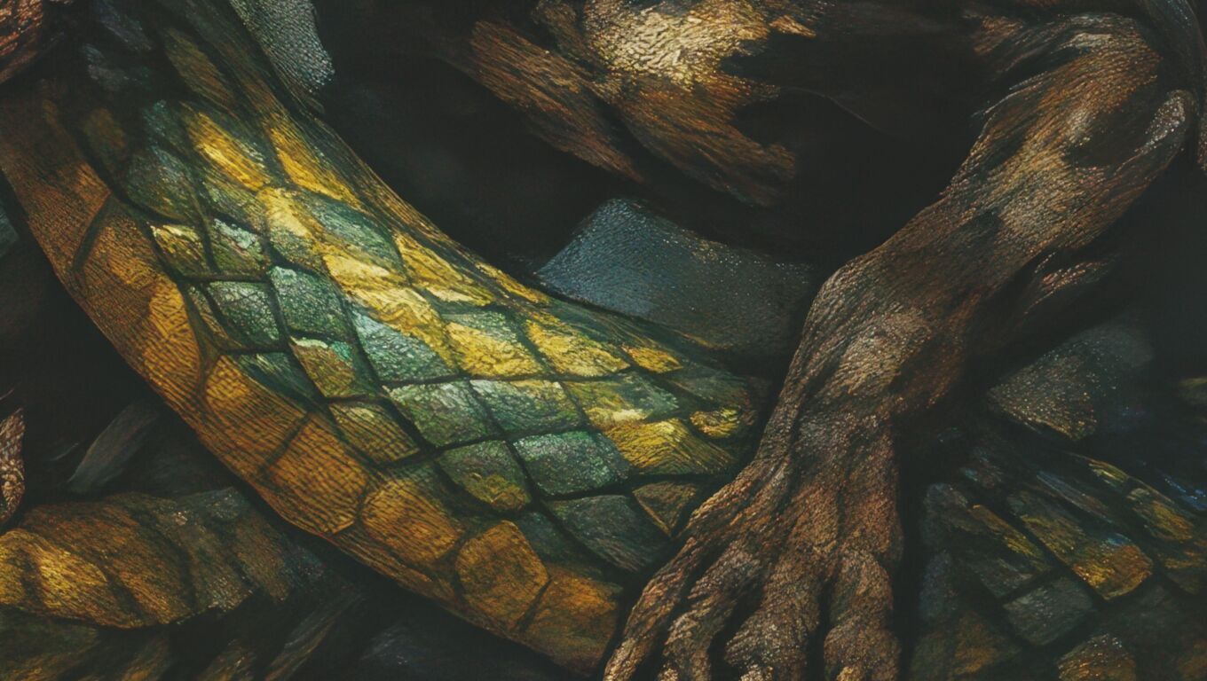 16K Base Color Texture Dog and Serpent Mural Ultra HD Texture_9