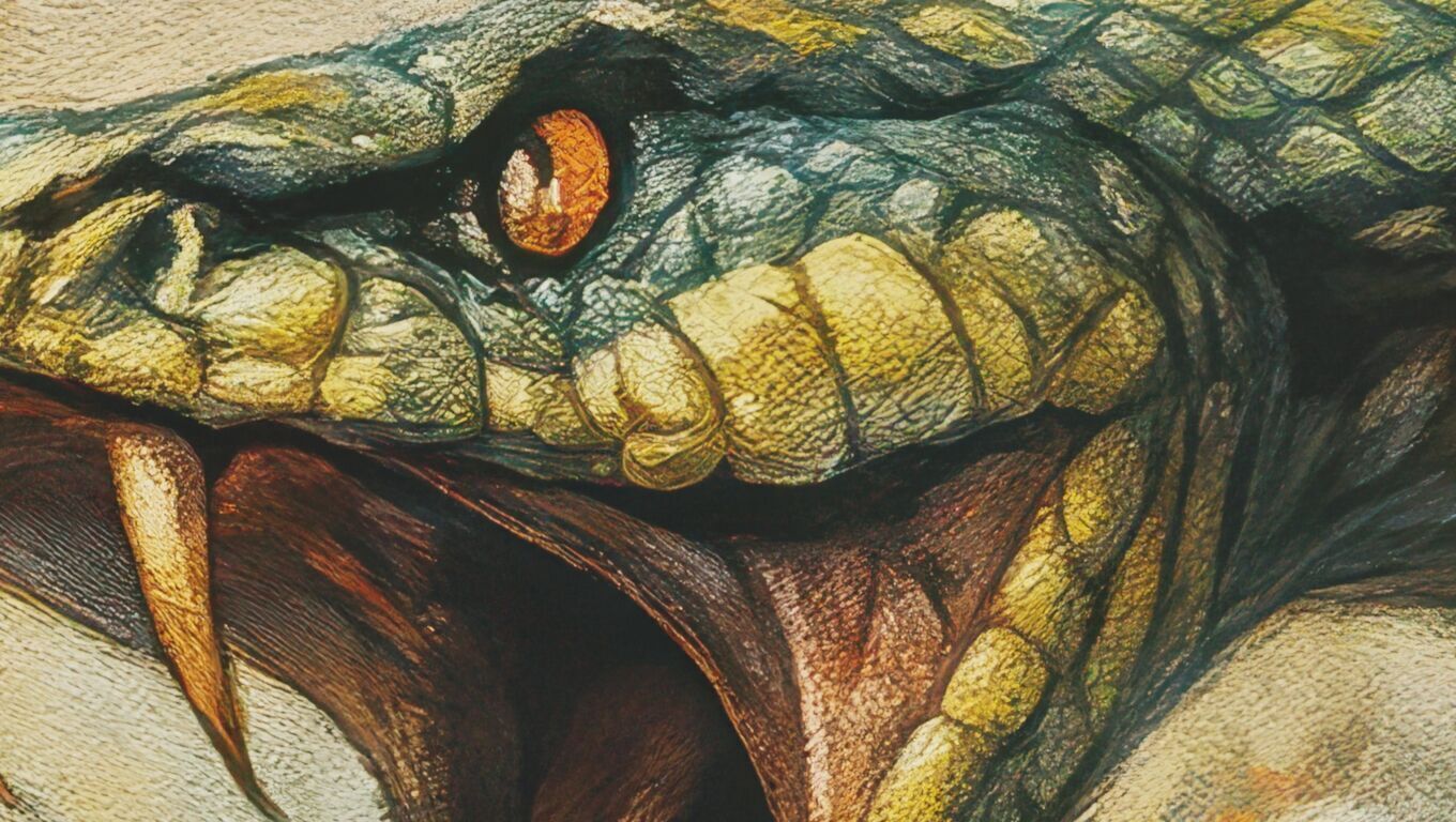 16K Base Color Texture Dog and Serpent Mural Ultra HD Texture_3