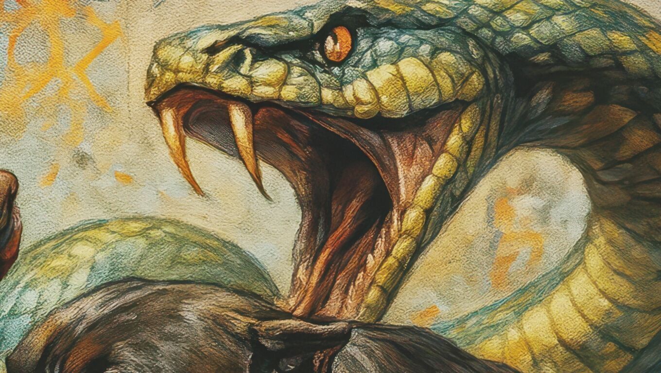 16K Base Color Texture Dog and Serpent Mural Ultra HD Texture_7