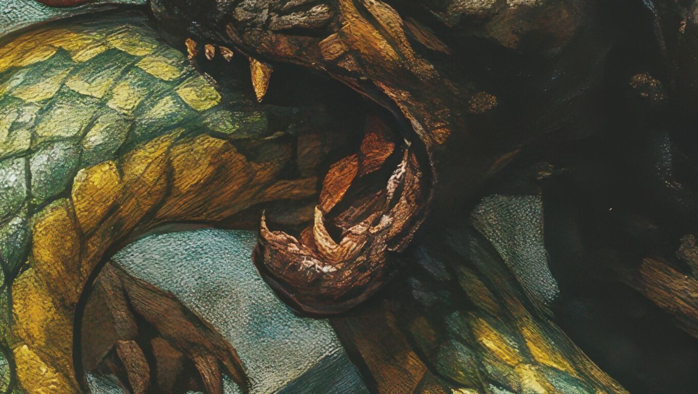 16K Base Color Texture Dog and Serpent Mural Ultra HD Texture_5