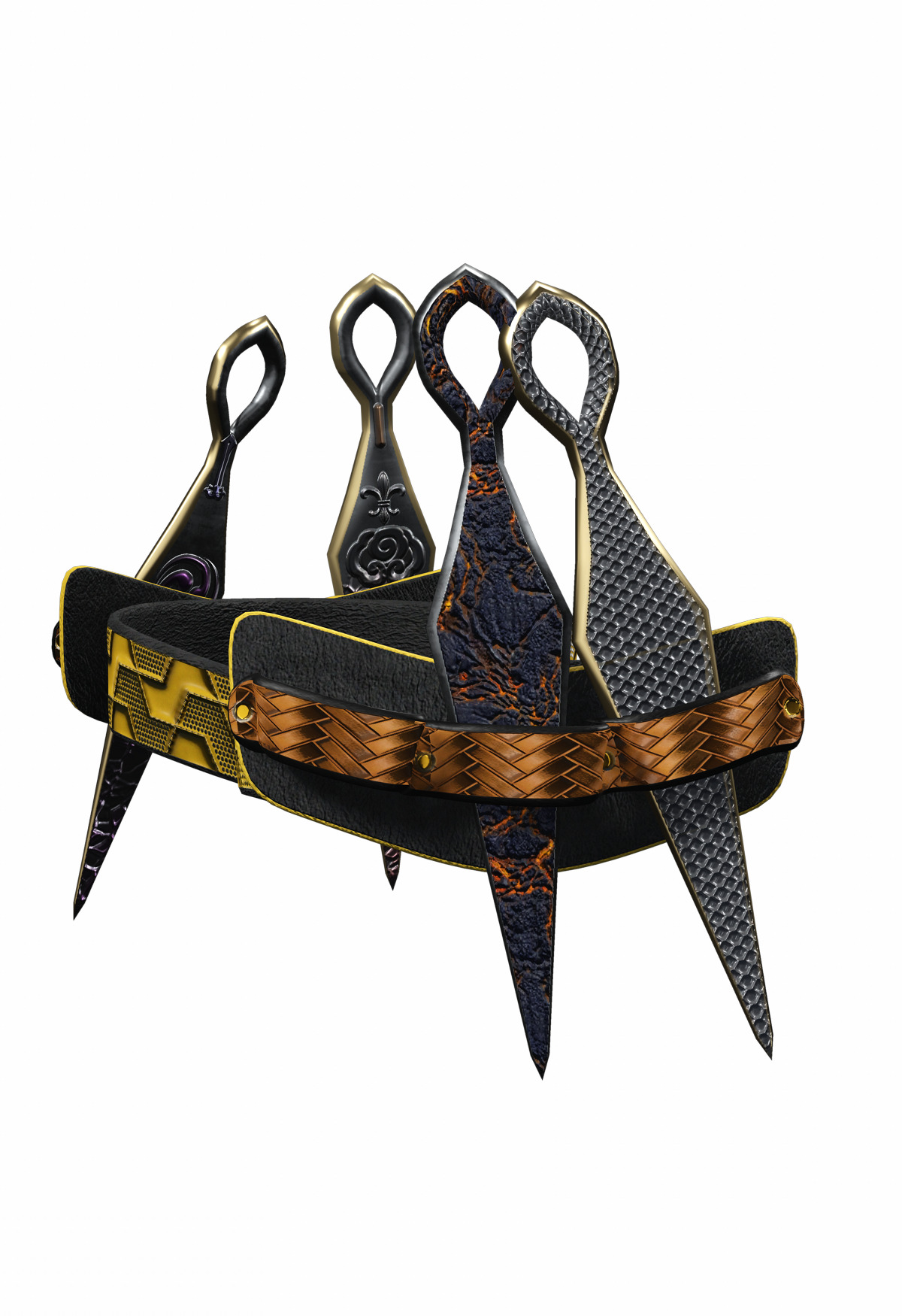 Tora Blaze Ninja Futuristic Tiger Mask Assassin Game Ready Low-poly 3D model_22