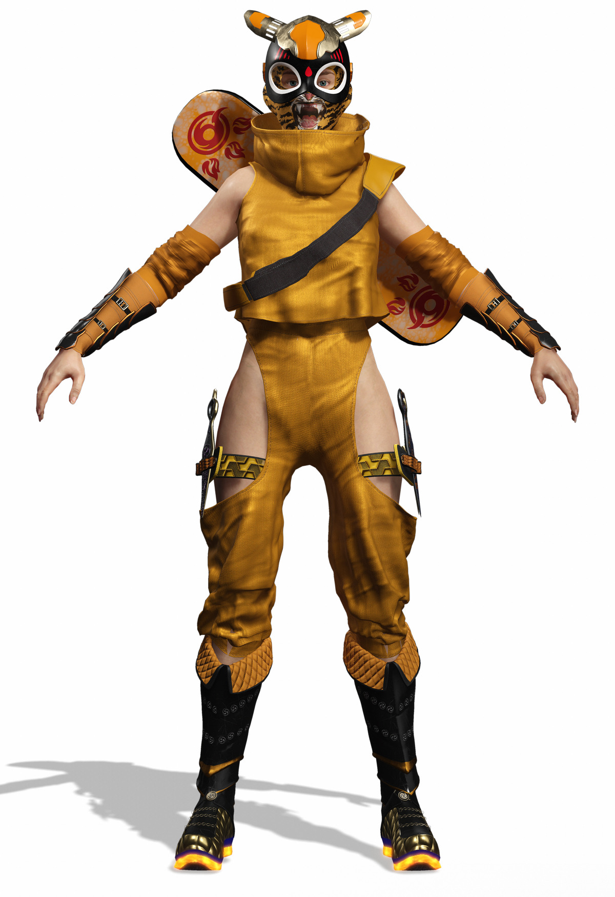 Tora Blaze Ninja Futuristic Tiger Mask Assassin Game Ready Low-poly 3D model_18
