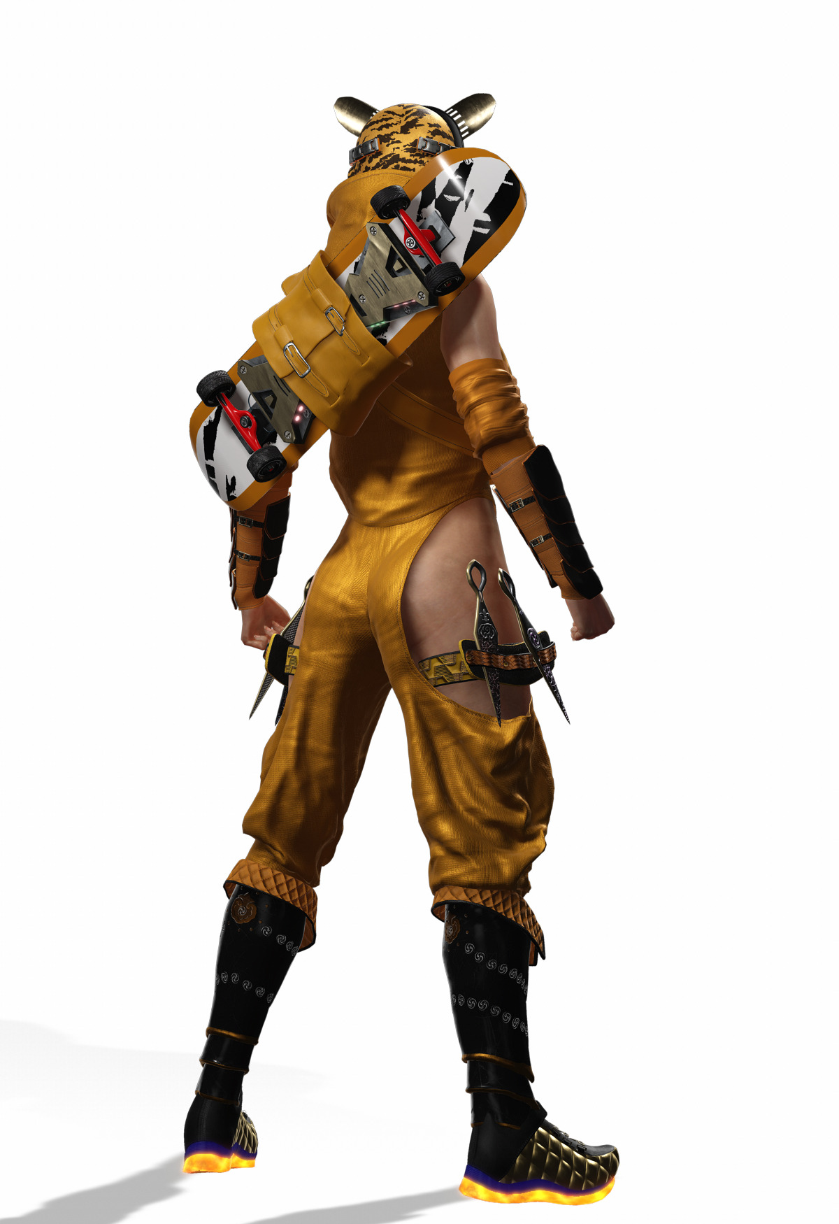 Tora Blaze Ninja Futuristic Tiger Mask Assassin Game Ready Low-poly 3D model_15