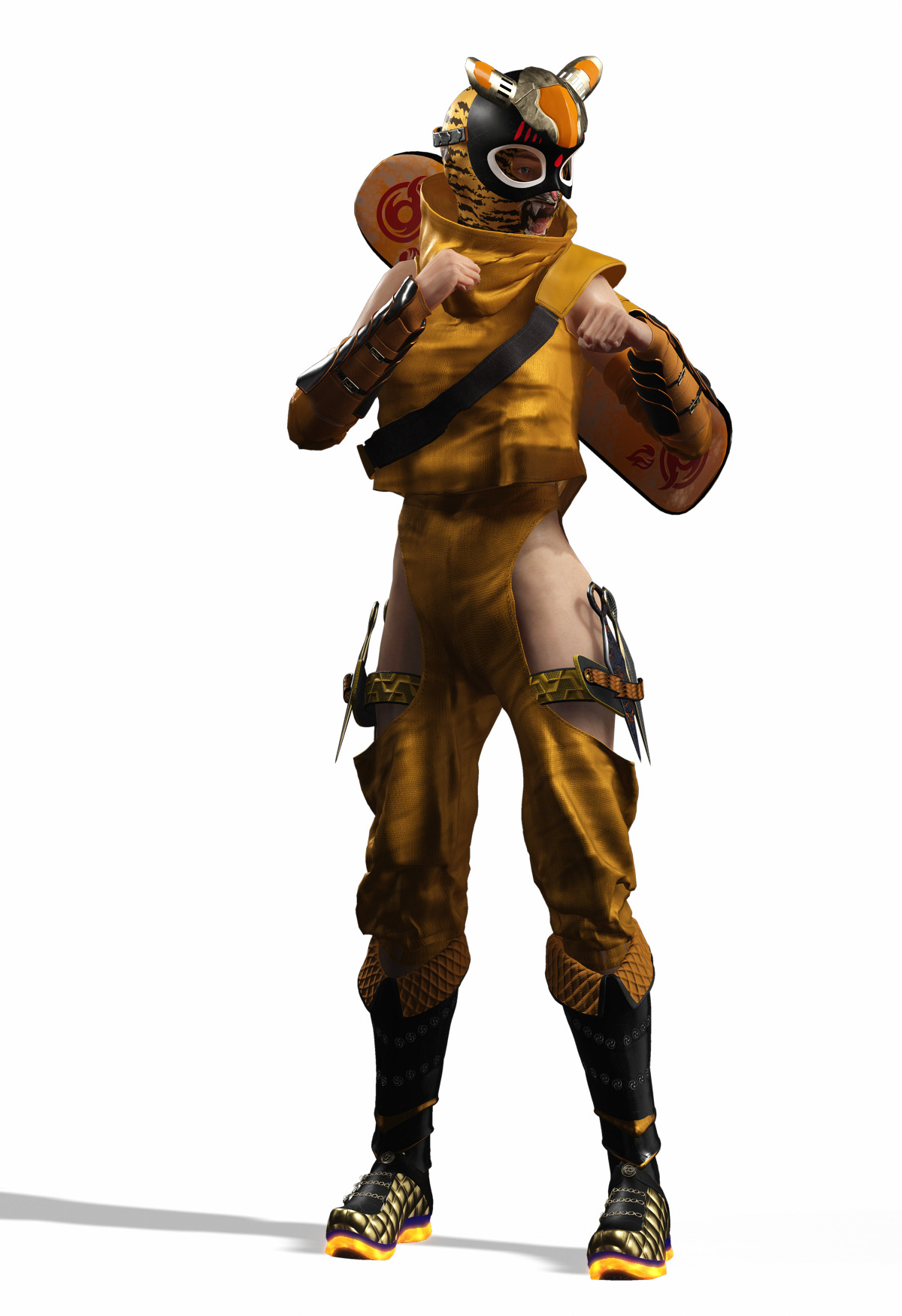 Tora Blaze Ninja Futuristic Tiger Mask Assassin Game Ready Low-poly 3D model_13