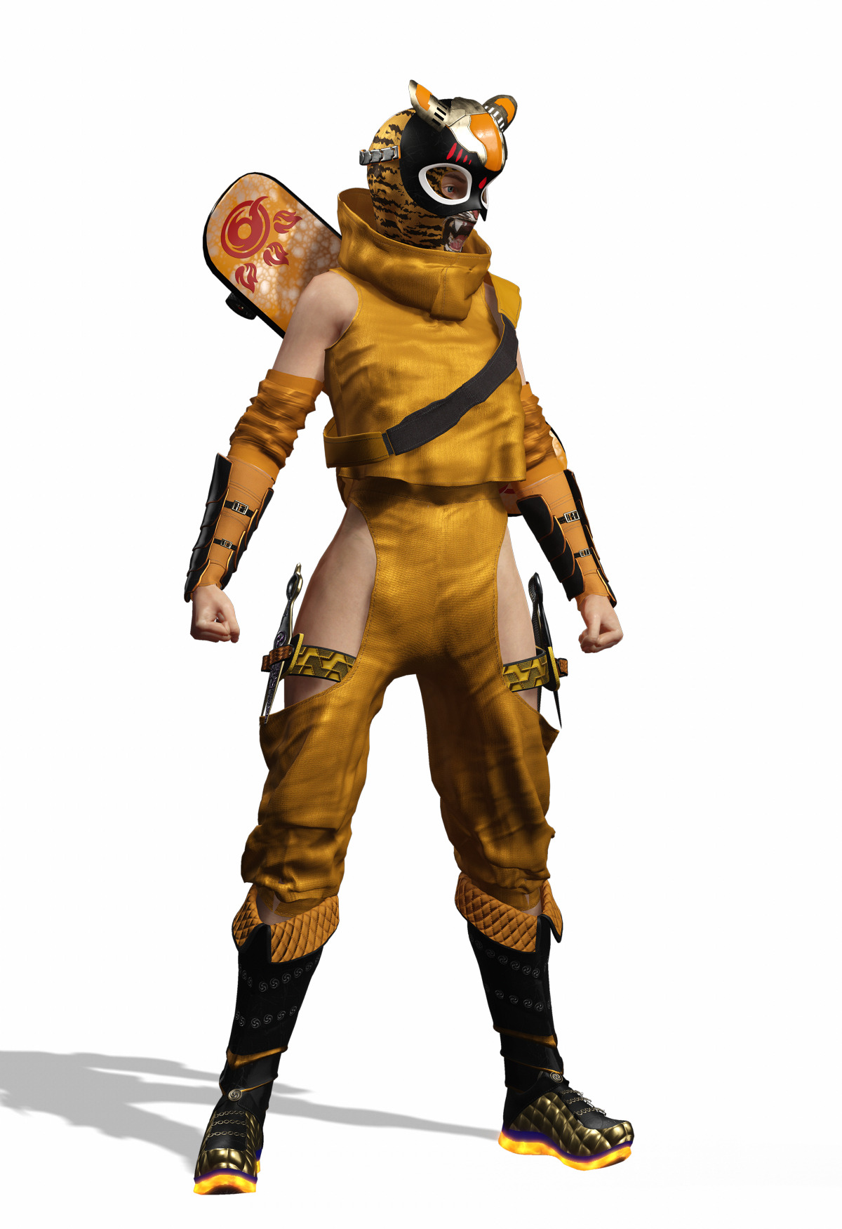 Tora Blaze Ninja Futuristic Tiger Mask Assassin Game Ready Low-poly 3D model_14