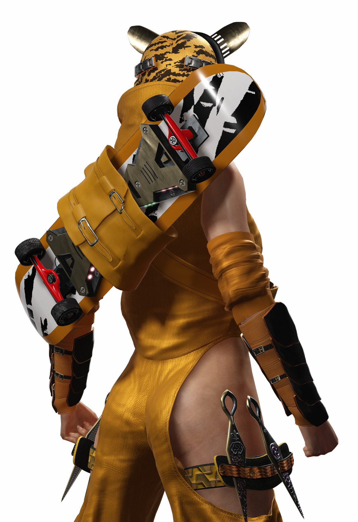 Tora Blaze Ninja Futuristic Tiger Mask Assassin Game Ready Low-poly 3D model_28