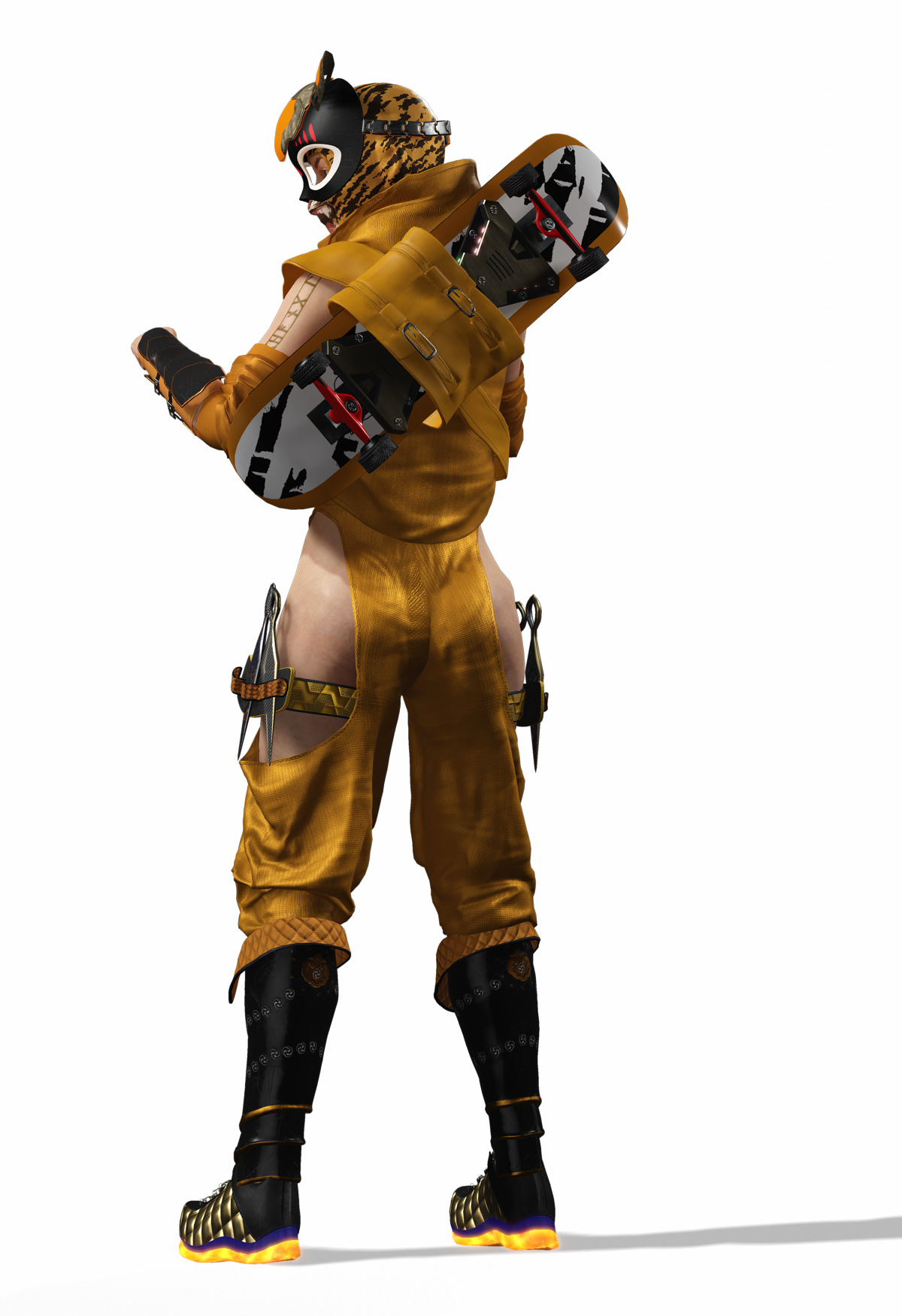 Tora Blaze Ninja Futuristic Tiger Mask Assassin Game Ready Low-poly 3D model_11