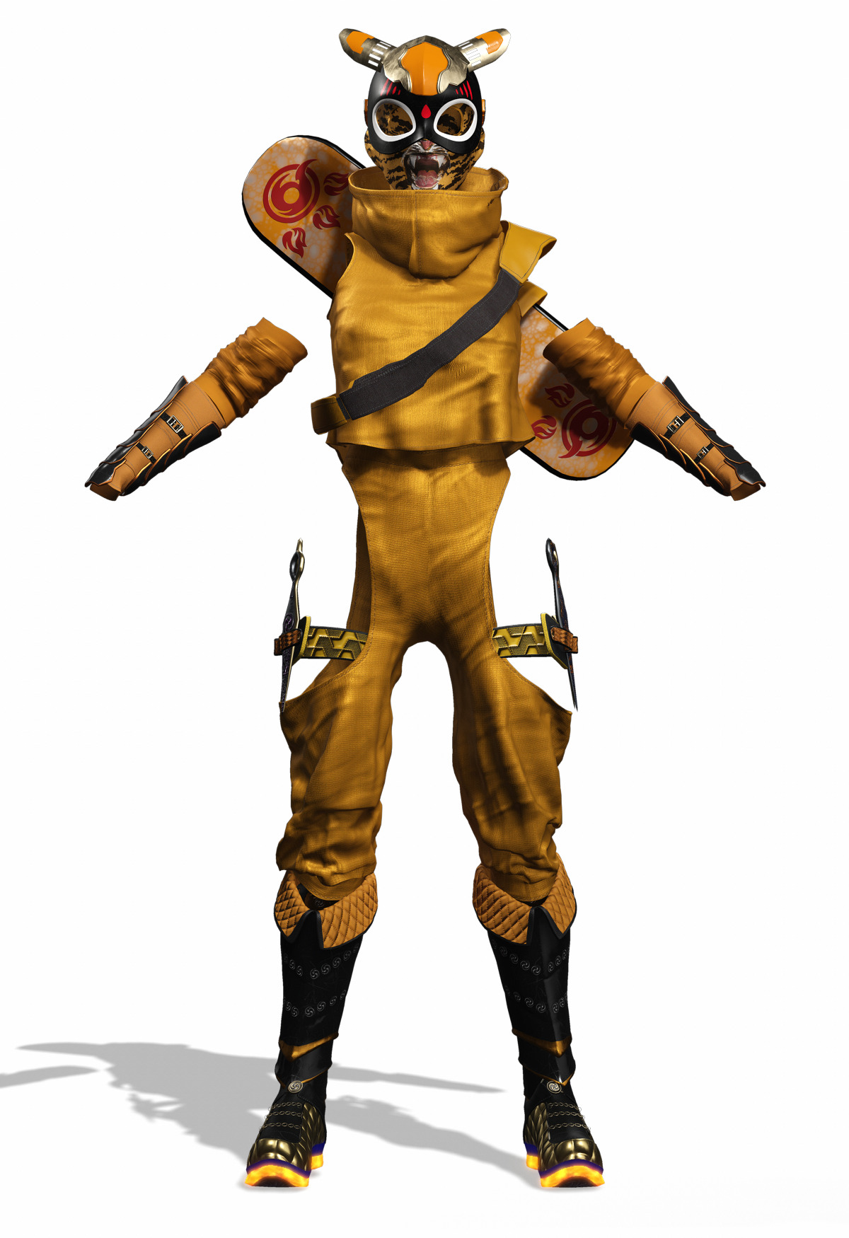Tora Blaze Ninja Futuristic Tiger Mask Assassin Game Ready Low-poly 3D model_21