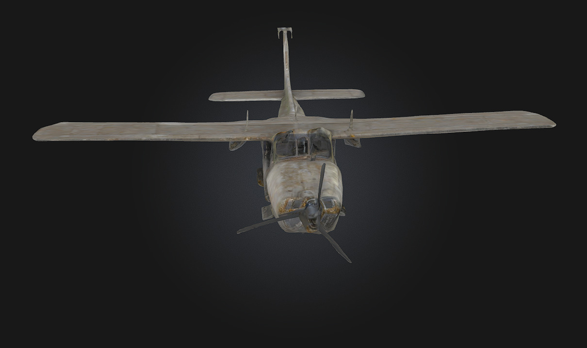 Rusty Skyhawk Forgotten Wings of a Bygone Era 3D model_2