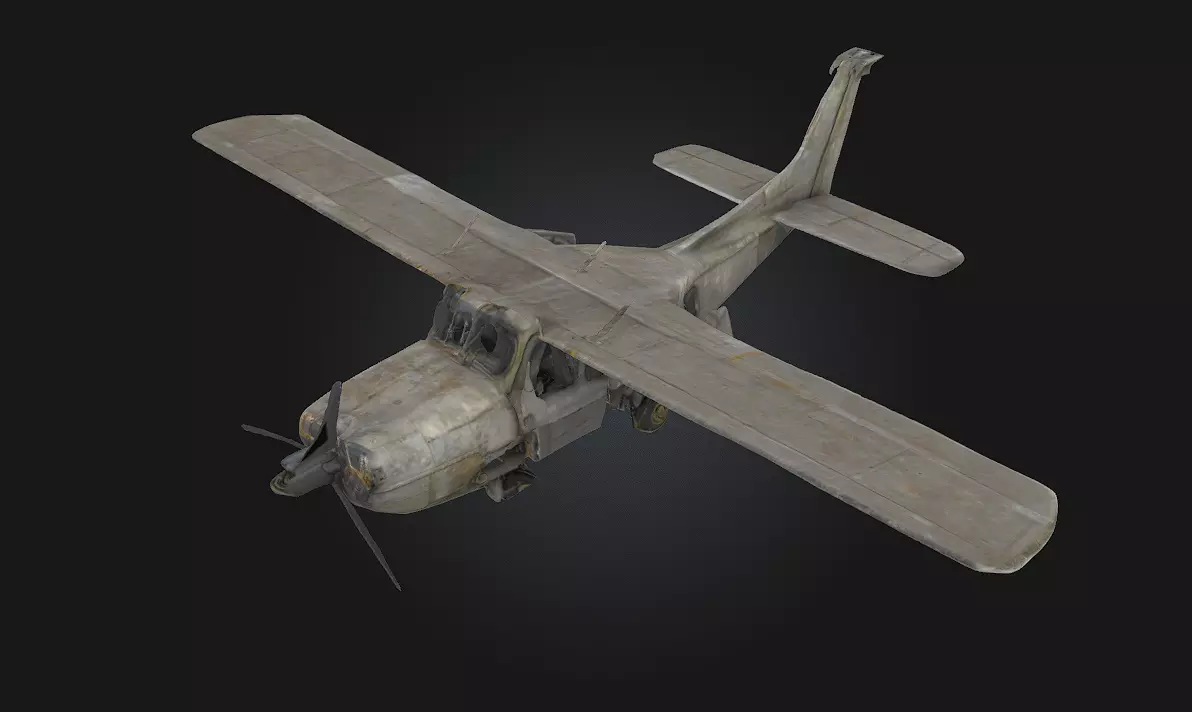 Rusty Skyhawk Forgotten Wings of a Bygone Era 3D model_0