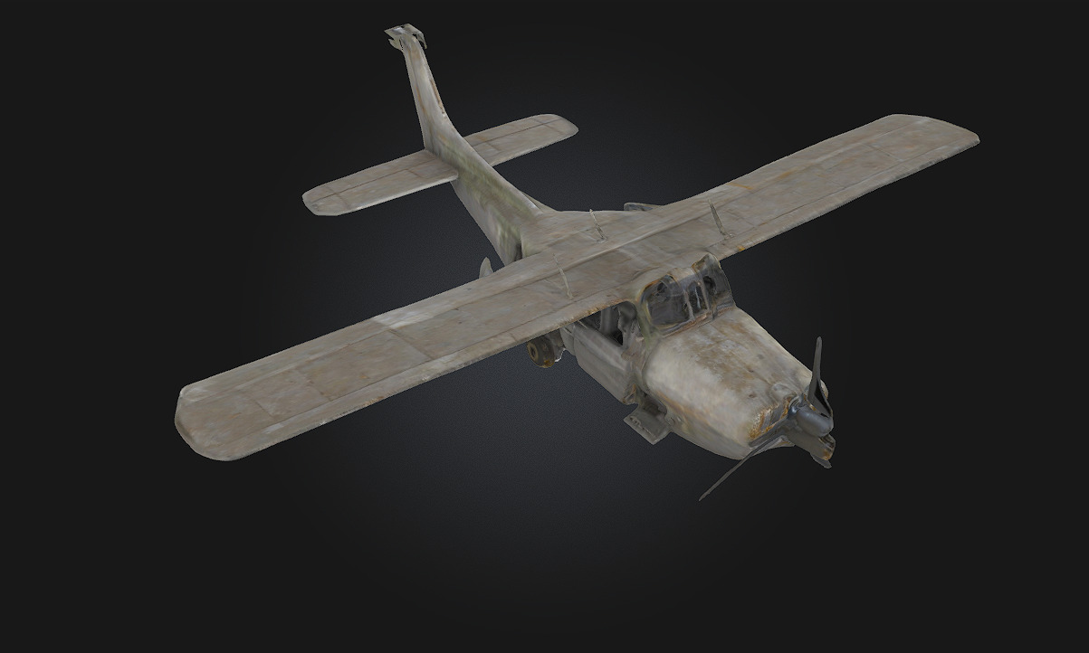 Rusty Skyhawk Forgotten Wings of a Bygone Era 3D model_1