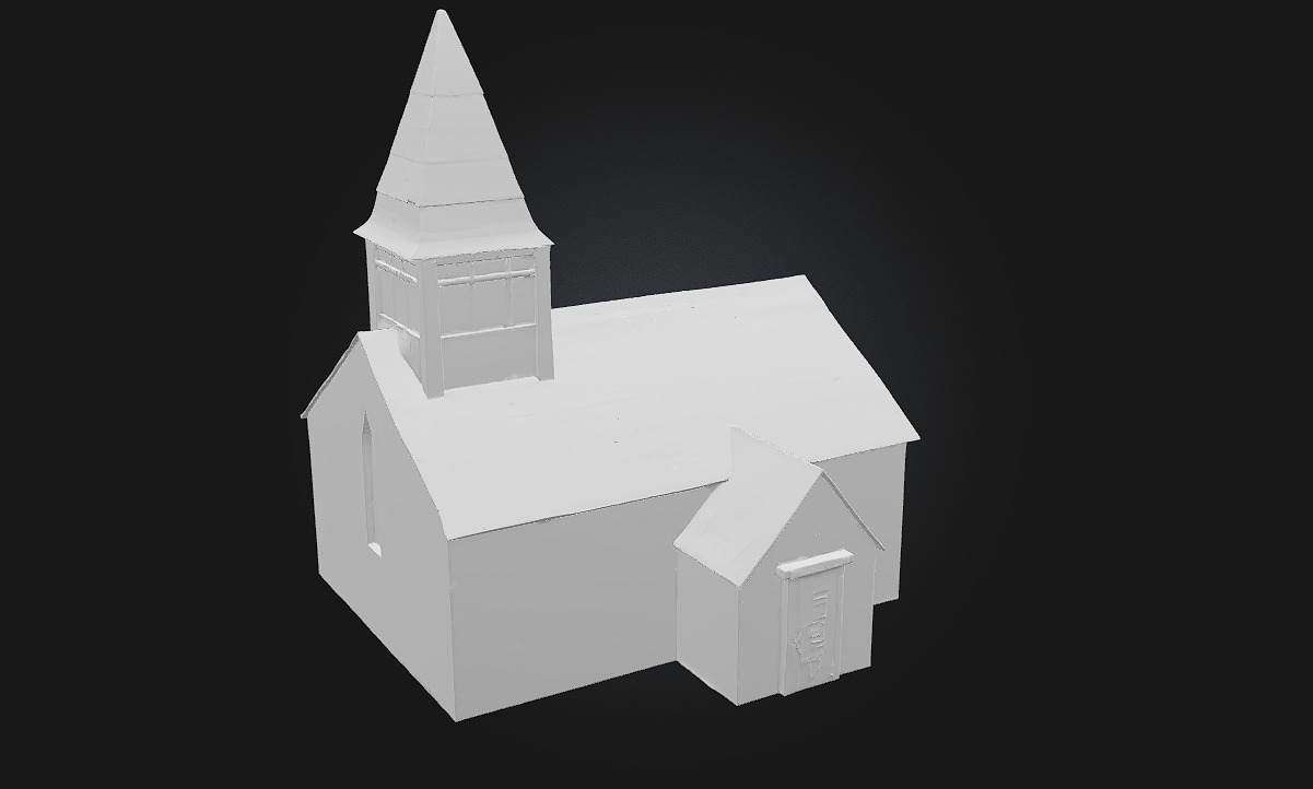 Stone Chapel Render Sacred Stillness in Timeless Stone 3D model_6