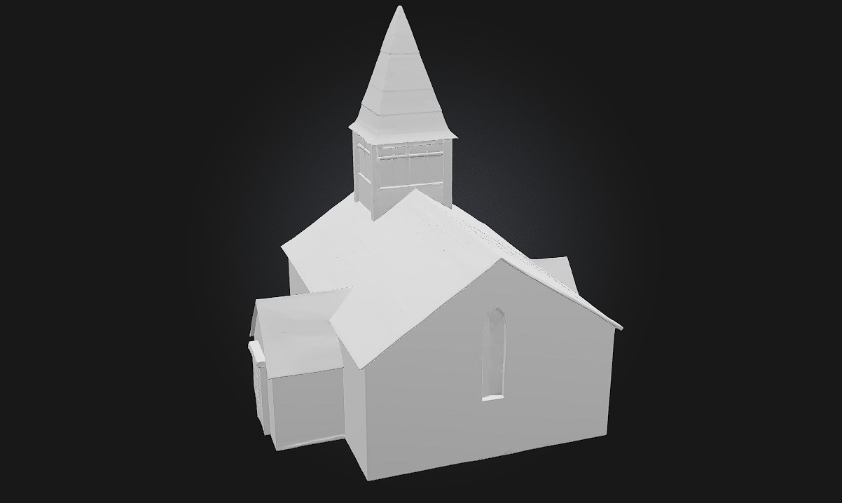 Stone Chapel Render Sacred Stillness in Timeless Stone 3D model_9