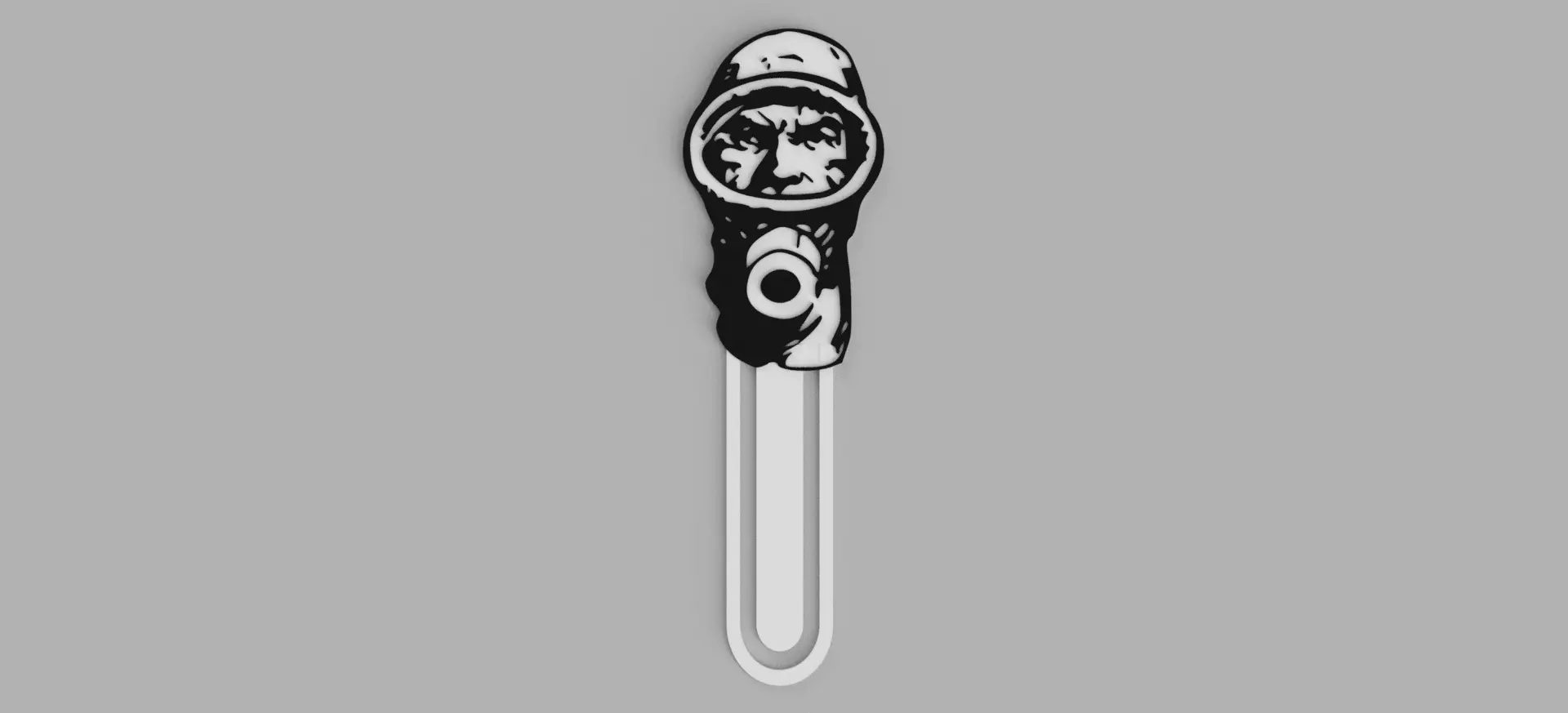 El Eternauta Mask Head Logo Bookmark for Books Free 3D print model