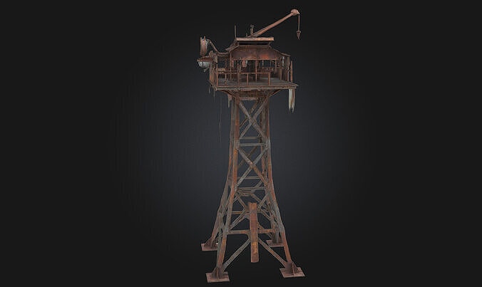 Rusty Watchtower  Sentinel of a Forgotten Era 3D model 4