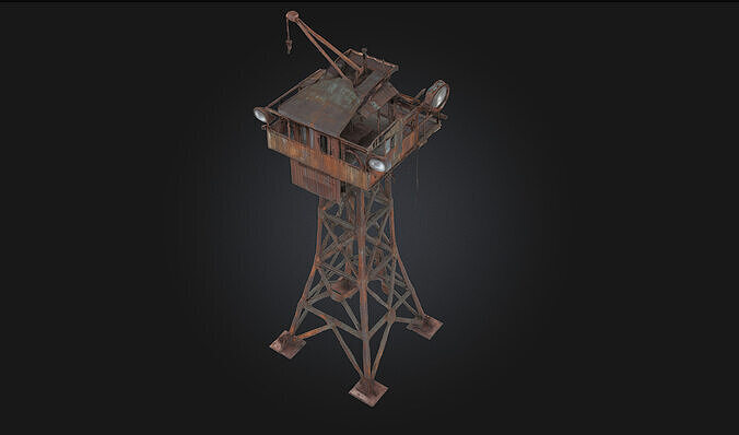 Rusty Watchtower  Sentinel of a Forgotten Era 3D model 3