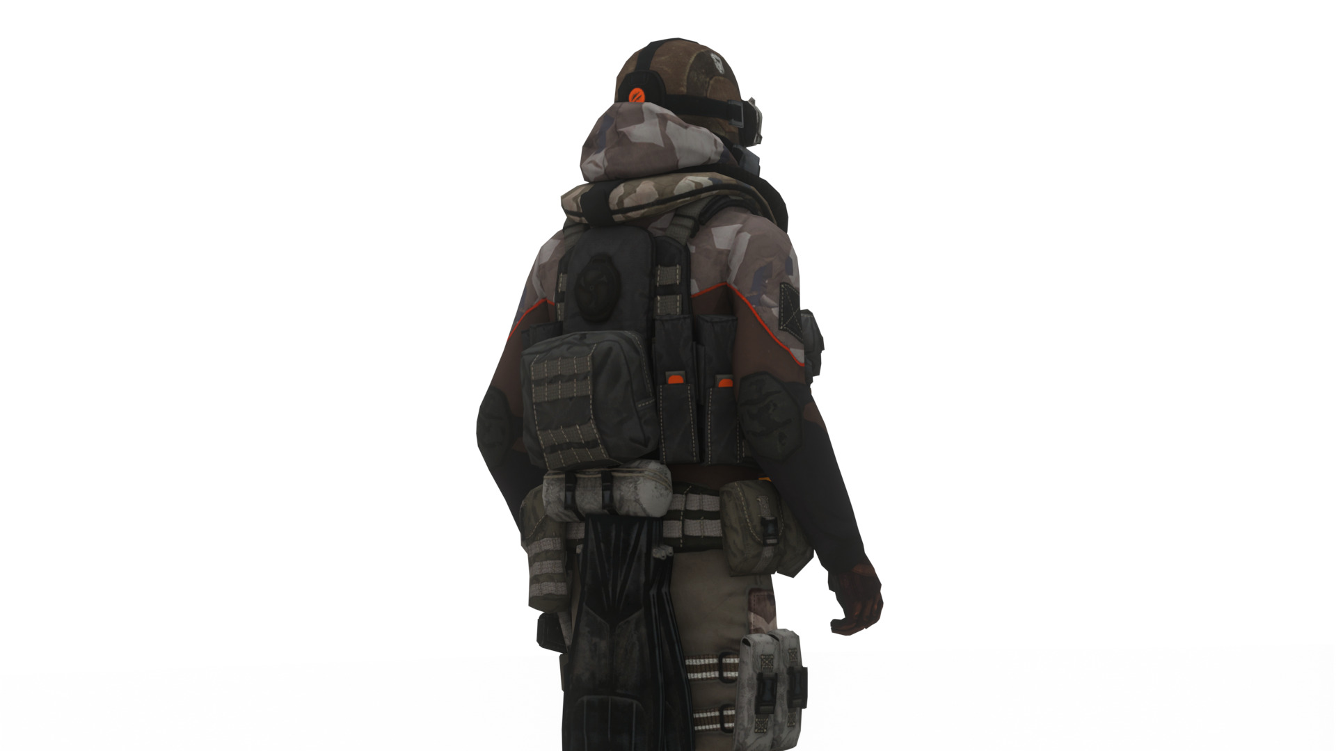 Advanced Fighter Pilot 3D Model Rigged Game Ready  Low-poly 3D model_10