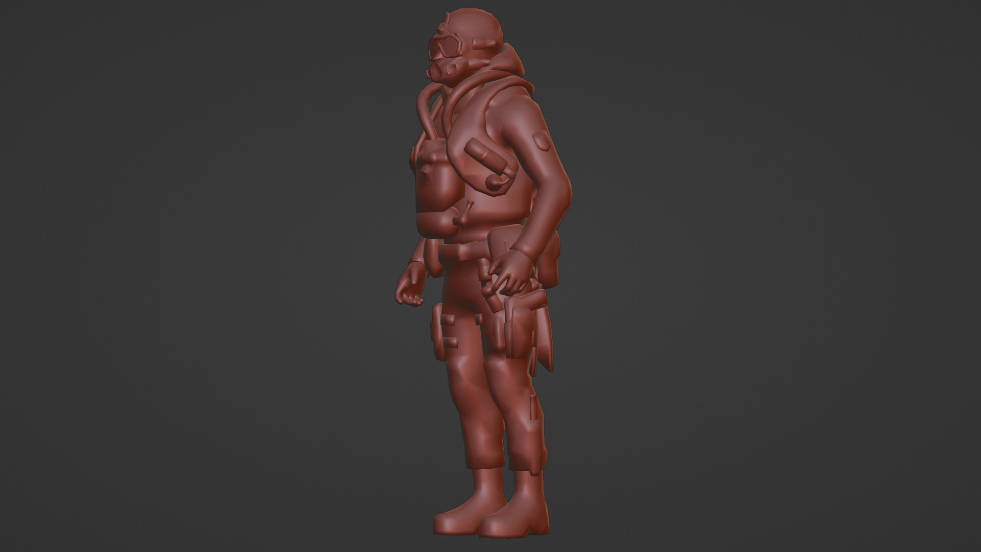 Advanced Fighter Pilot 3D Model Rigged Game Ready  Low-poly 3D model_12