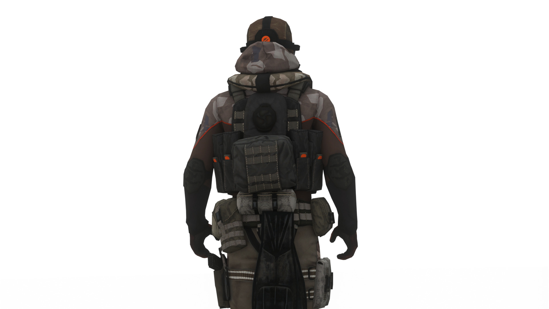 Advanced Fighter Pilot 3D Model Rigged Game Ready  Low-poly 3D model_9