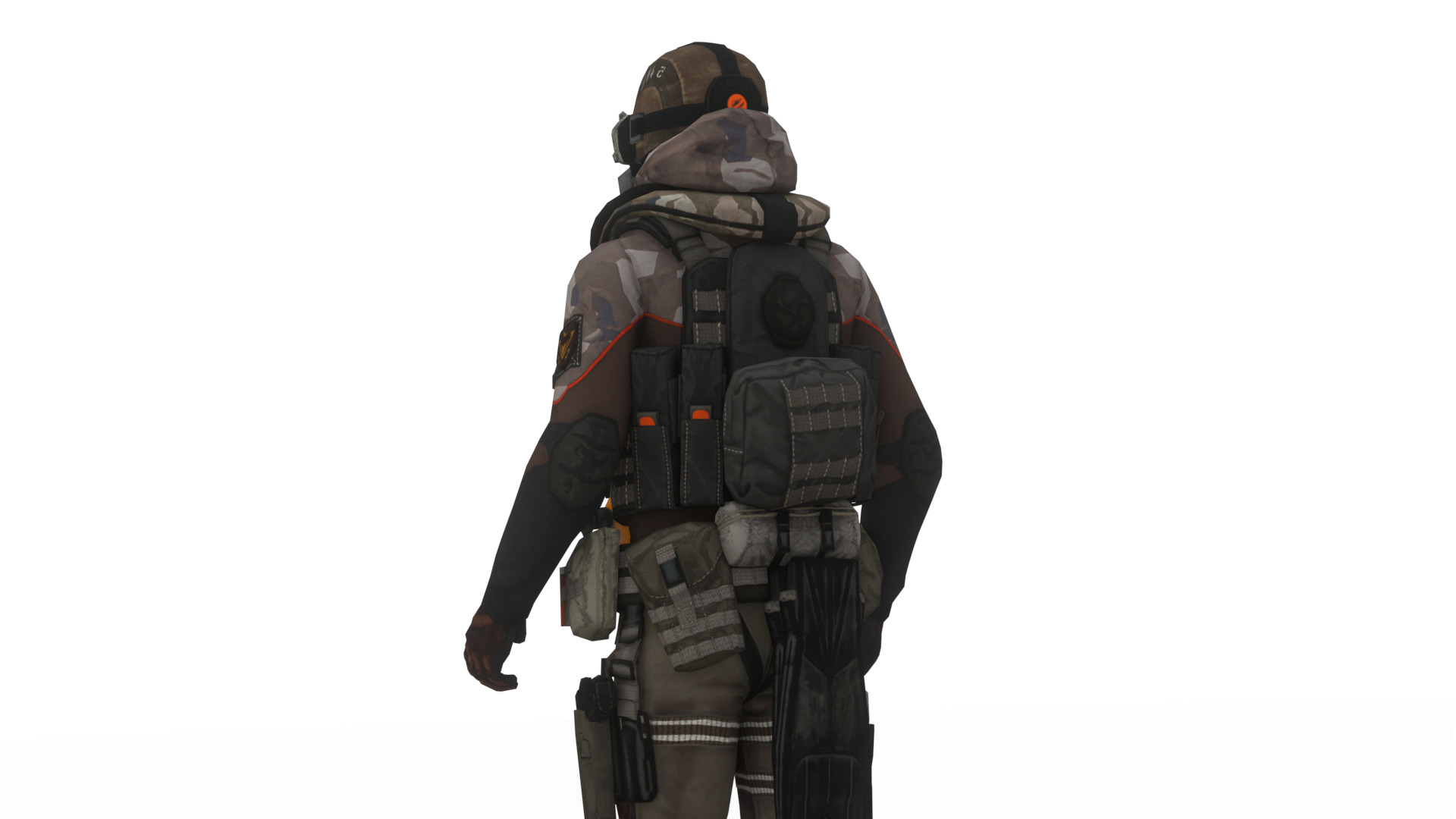 Advanced Fighter Pilot 3D Model Rigged Game Ready  Low-poly 3D model_8