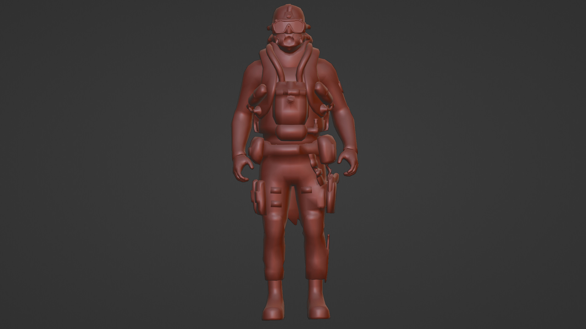 Advanced Fighter Pilot 3D Model Rigged Game Ready  Low-poly 3D model_15