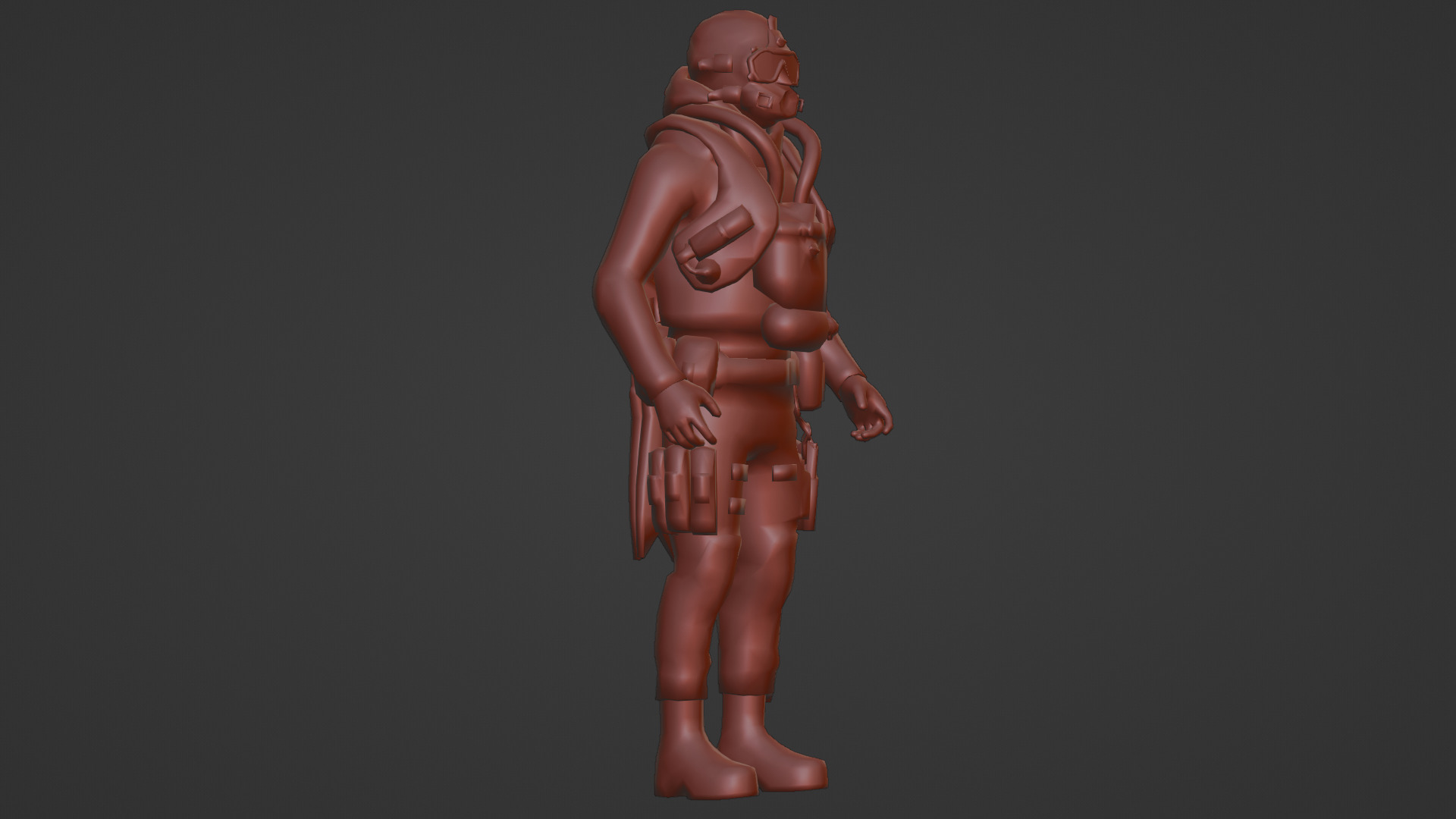 Advanced Fighter Pilot 3D Model Rigged Game Ready  Low-poly 3D model_19