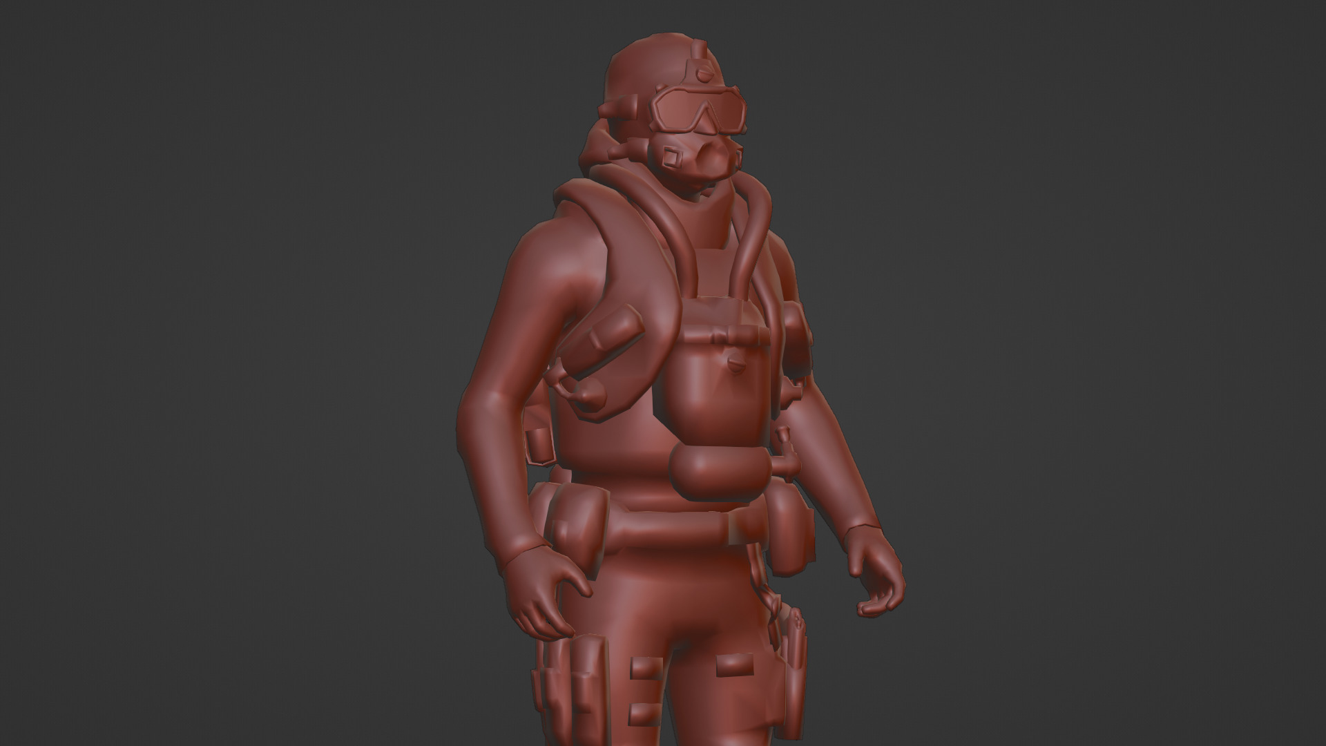 Advanced Fighter Pilot 3D Model Rigged Game Ready  Low-poly 3D model_20