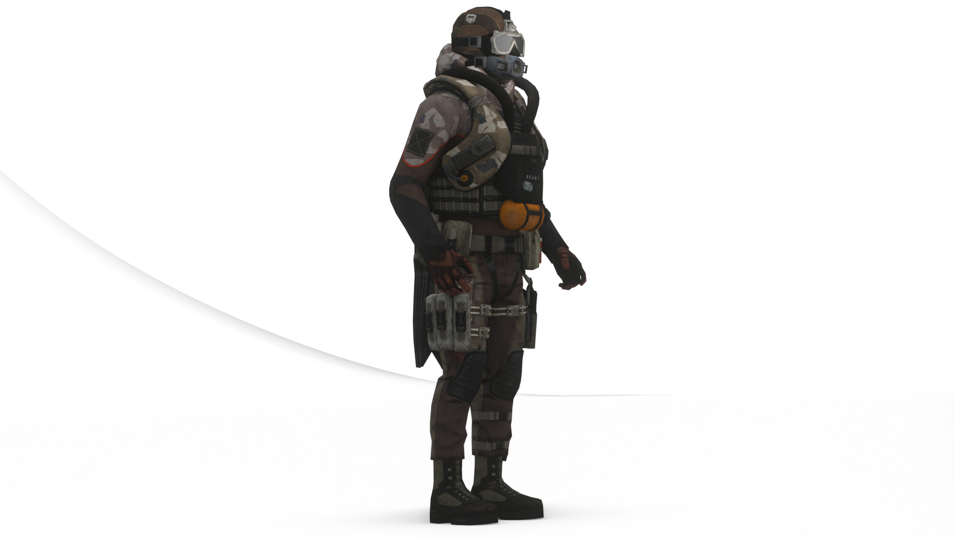 Advanced Fighter Pilot 3D Model Rigged Game Ready  Low-poly 3D model_6