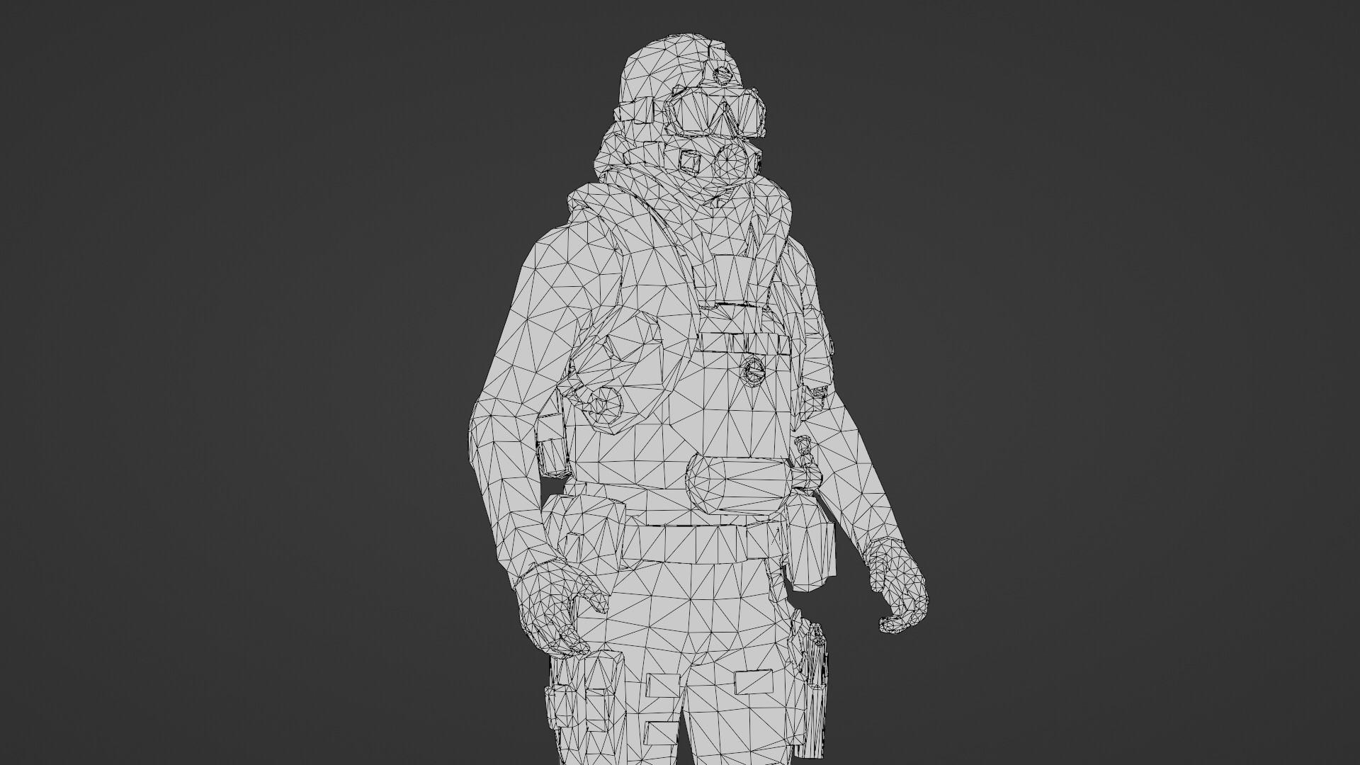 Advanced Fighter Pilot 3D Model Rigged Game Ready  Low-poly 3D model_32