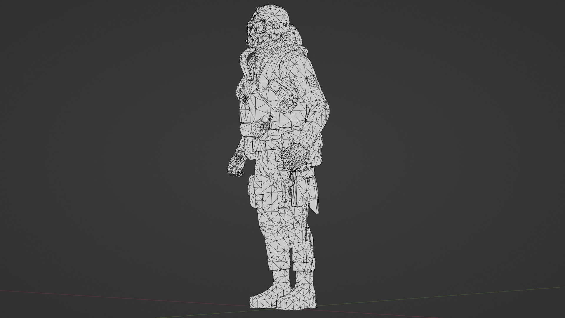 Advanced Fighter Pilot 3D Model Rigged Game Ready  Low-poly 3D model_24