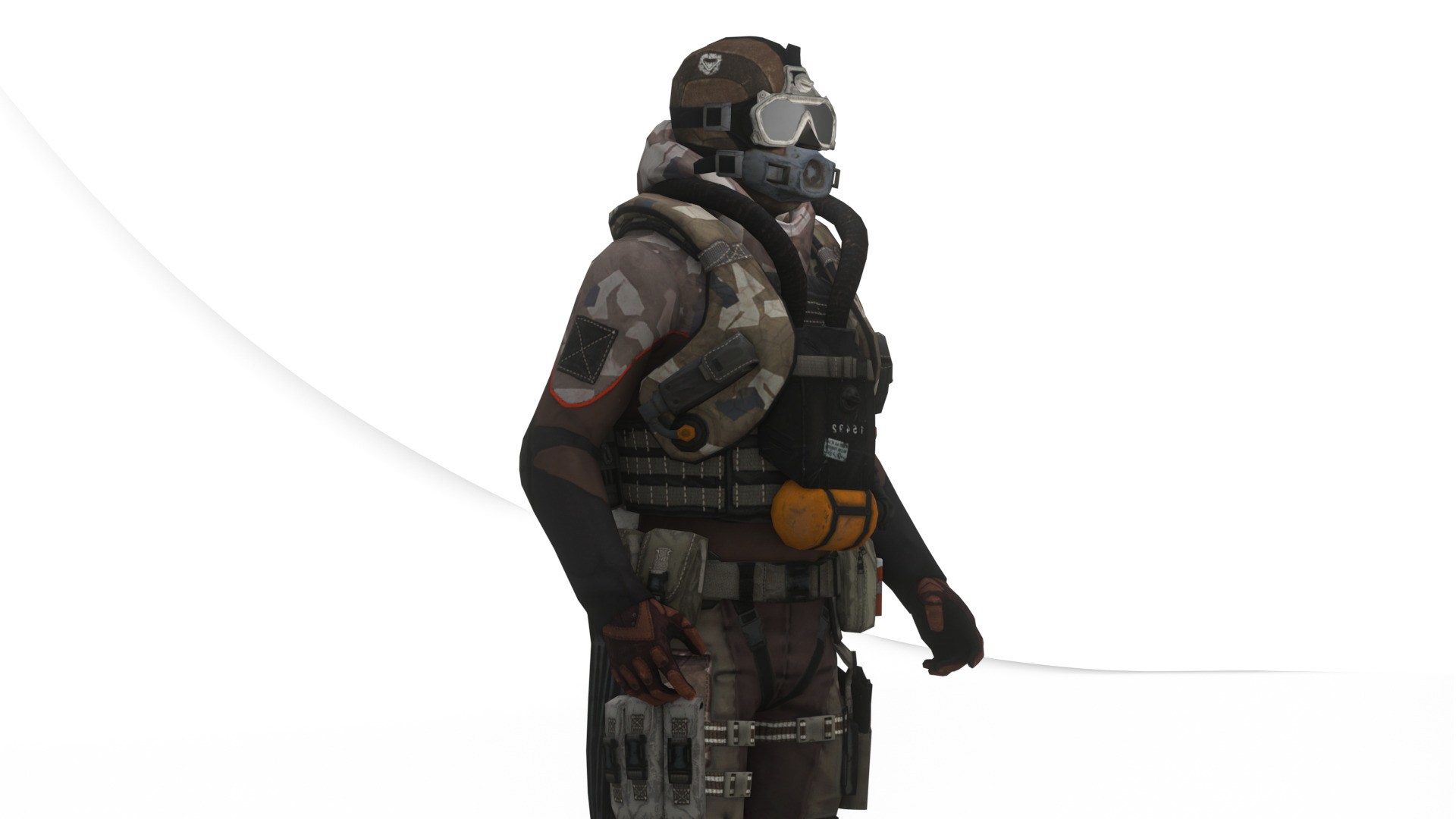 Advanced Fighter Pilot 3D Model Rigged Game Ready  Low-poly 3D model_11