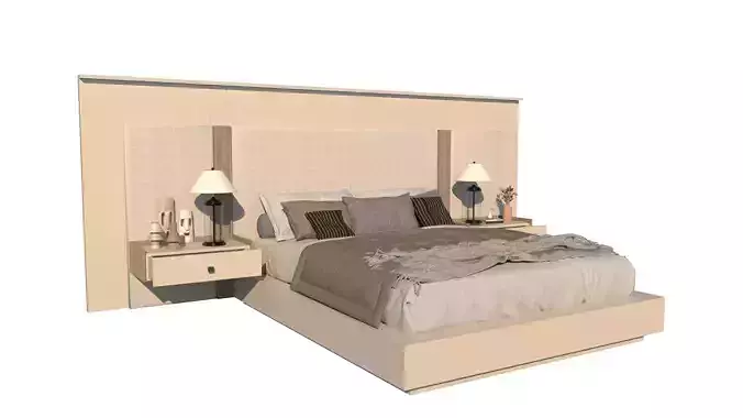 Serena Line Elegance Bed Set- Serene Luxe 3D model
