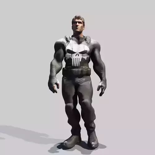 Punisher 3D Walking Animation Model