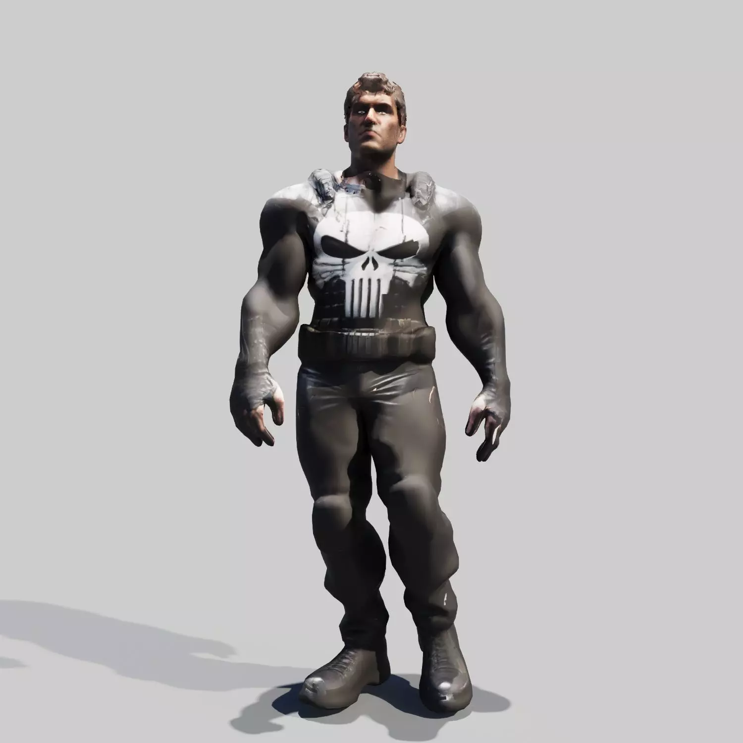 Punisher 3D Walking Animation Model Free 3D model
