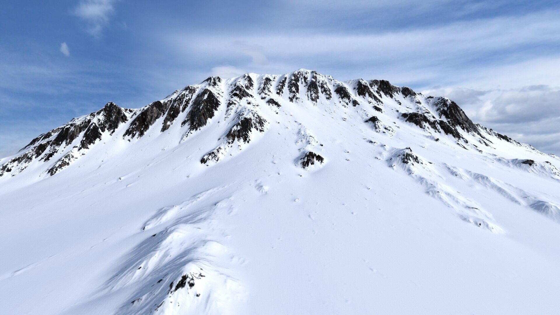 Snow Mountain 08 Low-poly 3D model_11