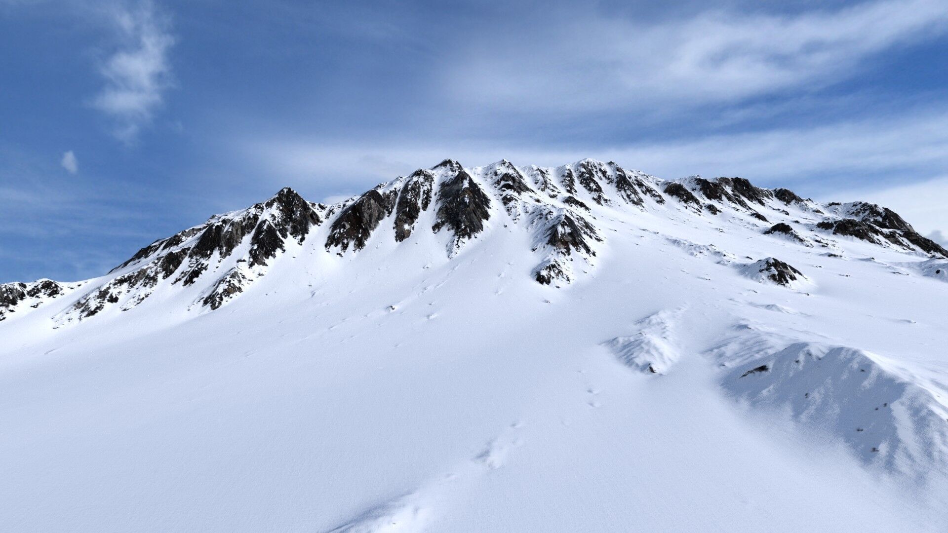 Snow Mountain 08 Low-poly 3D model_1