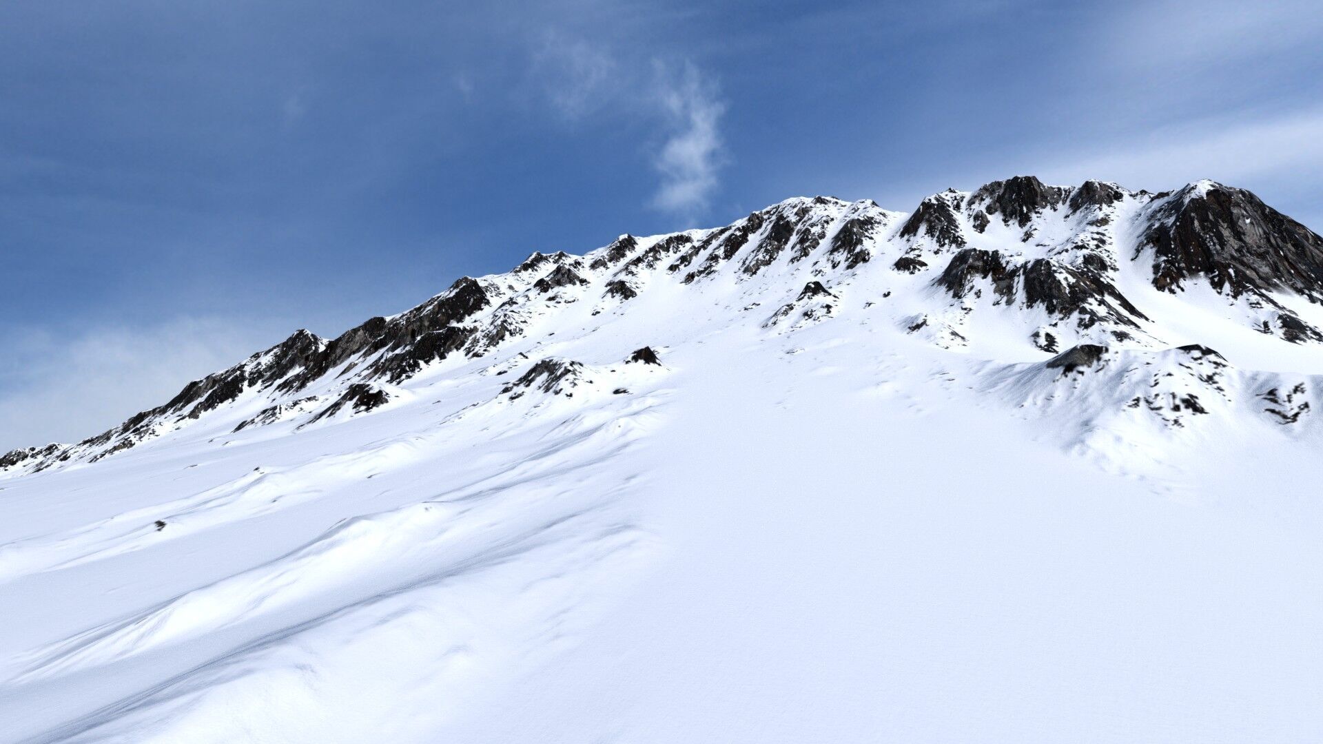 Snow Mountain 08 Low-poly 3D model_2