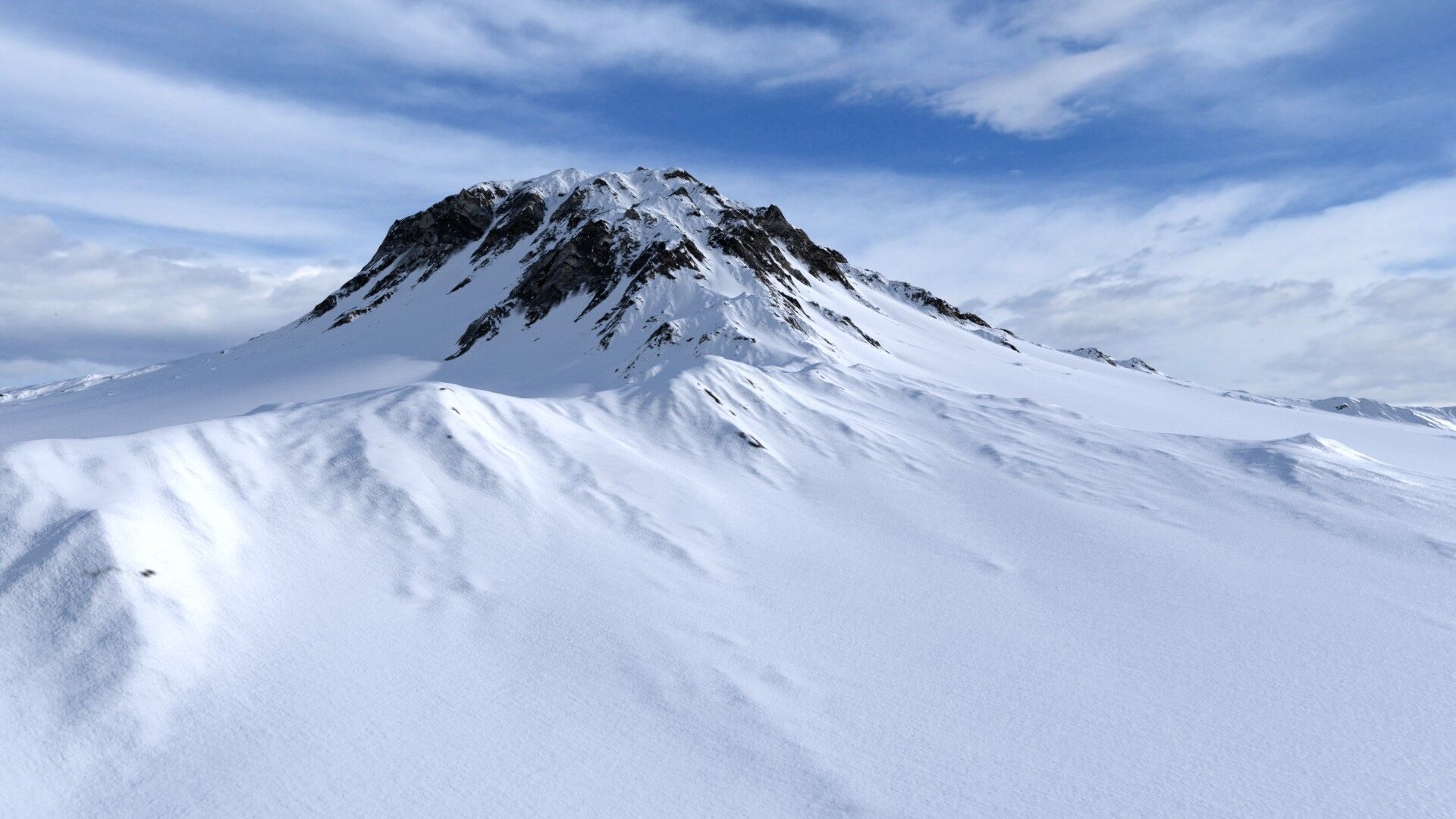Snow Mountain 08 Low-poly 3D model_10